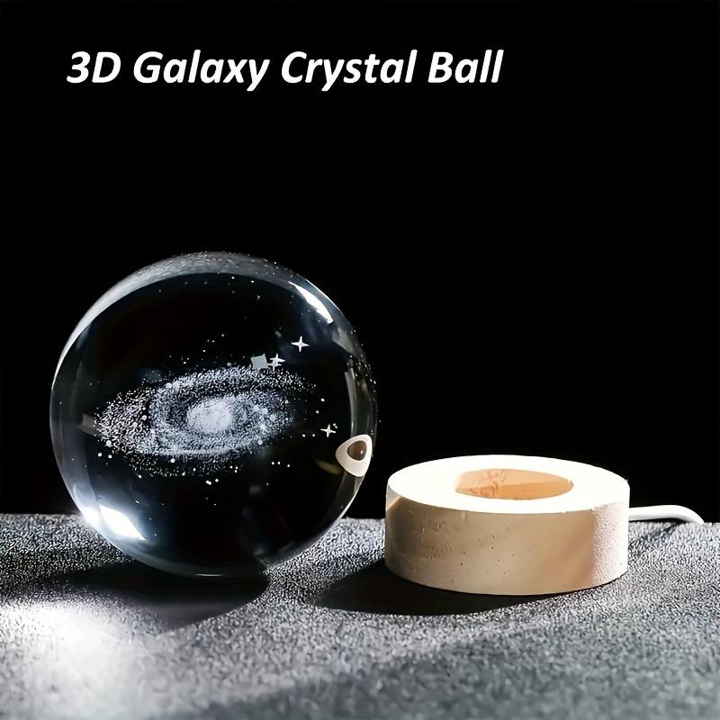 1pc 3D Crystal Ball Night Light Warm Light Birthday Gift of Night Light Creative Crystal Ball Desktop Decoration Birthday Gift