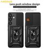 For Samsung Galaxy S26+ Case with Slide Camera Lid PC + TPU Kickstand Phone Cover
