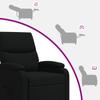 Massage Relax Chair Black Fabric