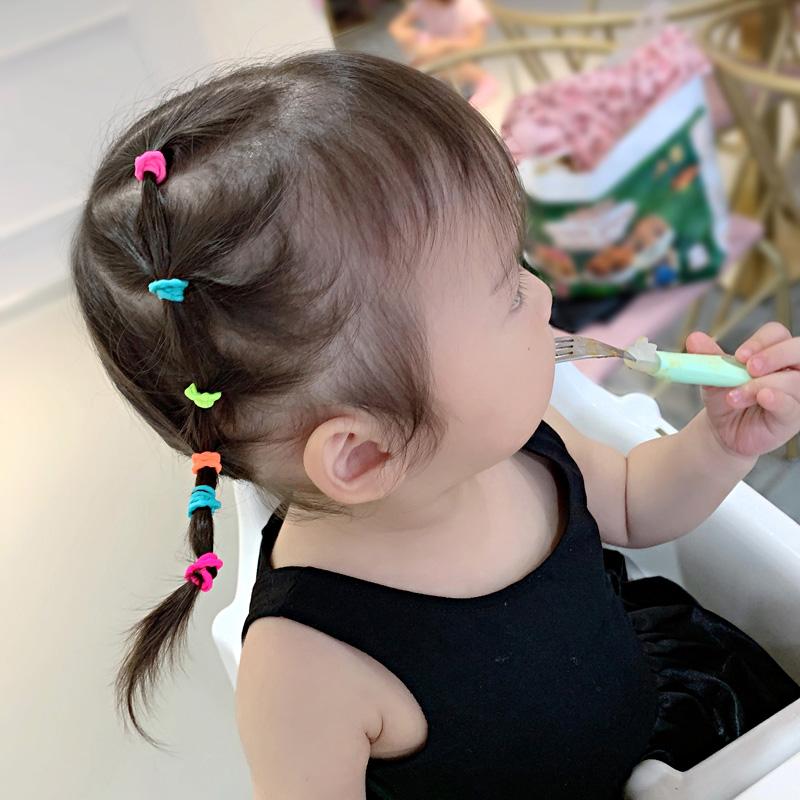 100 шт./пакет Простые практичные маленькие резинки для волос для девочек и детей, эластичные резинки для волос, аксессуары, резинка для волос, кольцо, головной убор