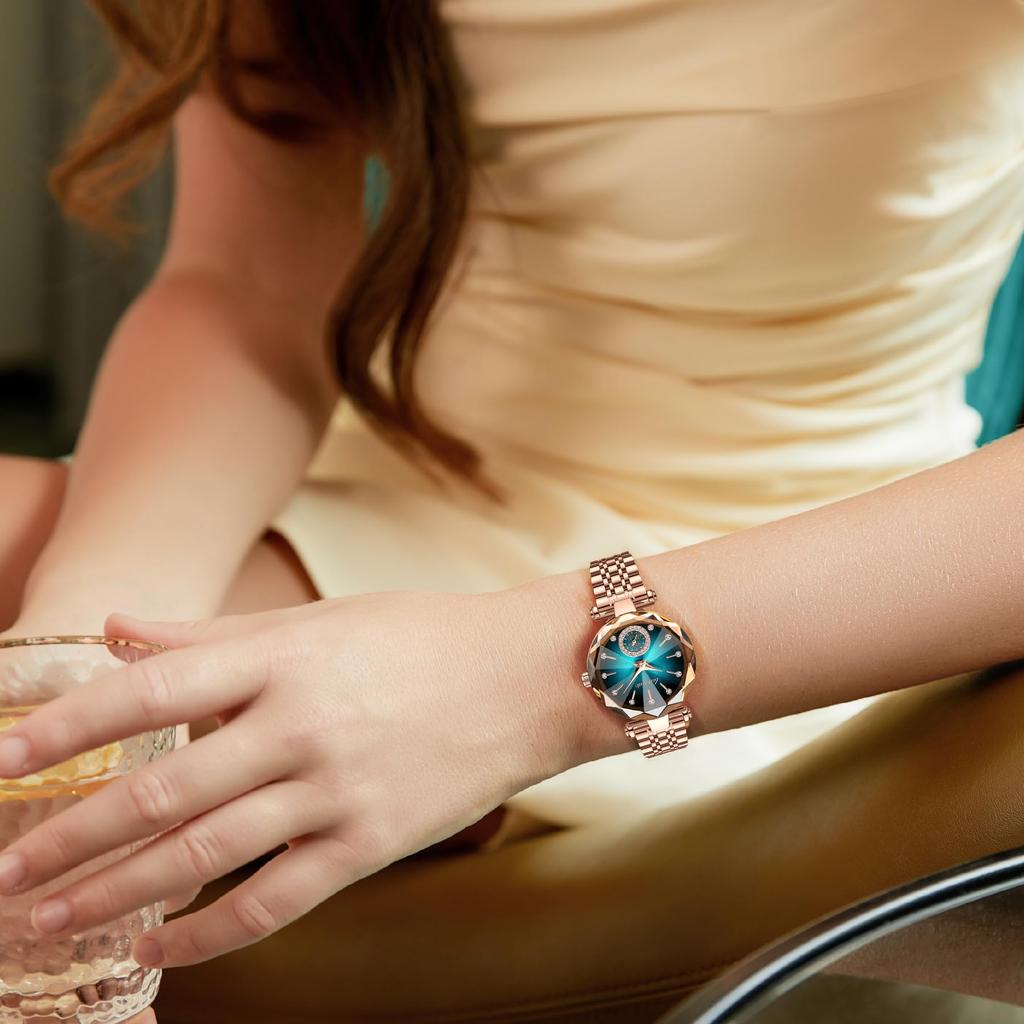 Analog Quartz Watch with Mesh Slim Simple Popular for Casual and Perfect as a Birthday or Celebration Gift for Your or Mother Women's Band, Design,