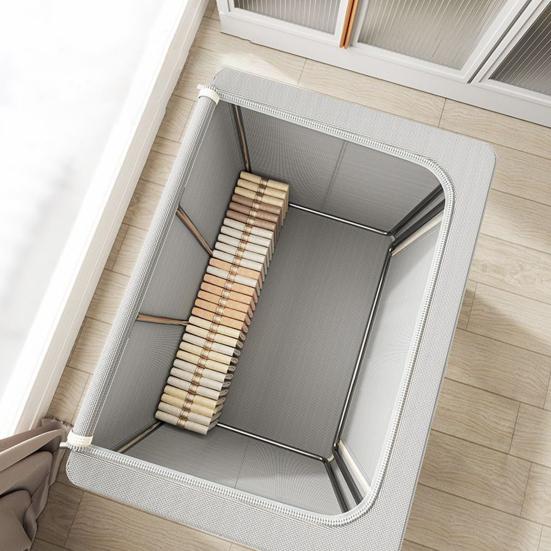 24л ящик для хранения одежды складной контейнер для хранения одеял с прозрачным окном и двусторонней молнией для дома