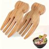Набор деревянных ложек для салата ручной работы - Натуральная тиковая ложка для перемешивания супа, смешивания, не царапающая и экологичная кухонная утварь