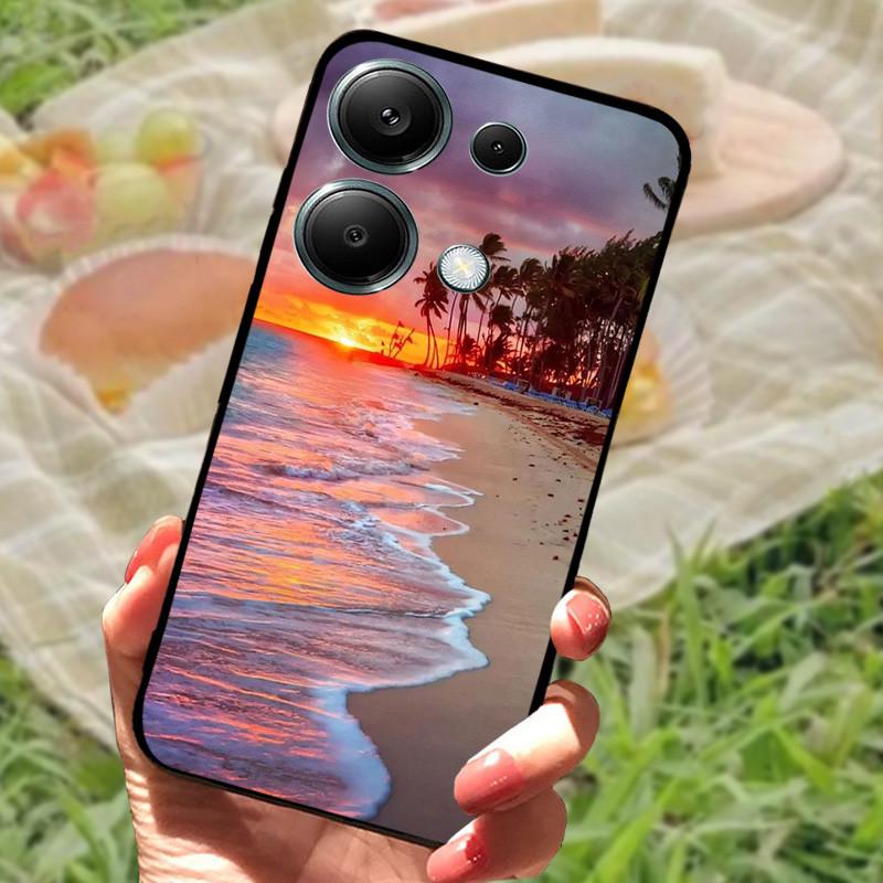 Чехол для Poco M6 Pro 4G Чехол Poco M6 4G Силиконовый Мягкий Мраморный Бампер Coque для Xiaomi Poco F6 Redmi Turbo 3 5G Защитные Fundas