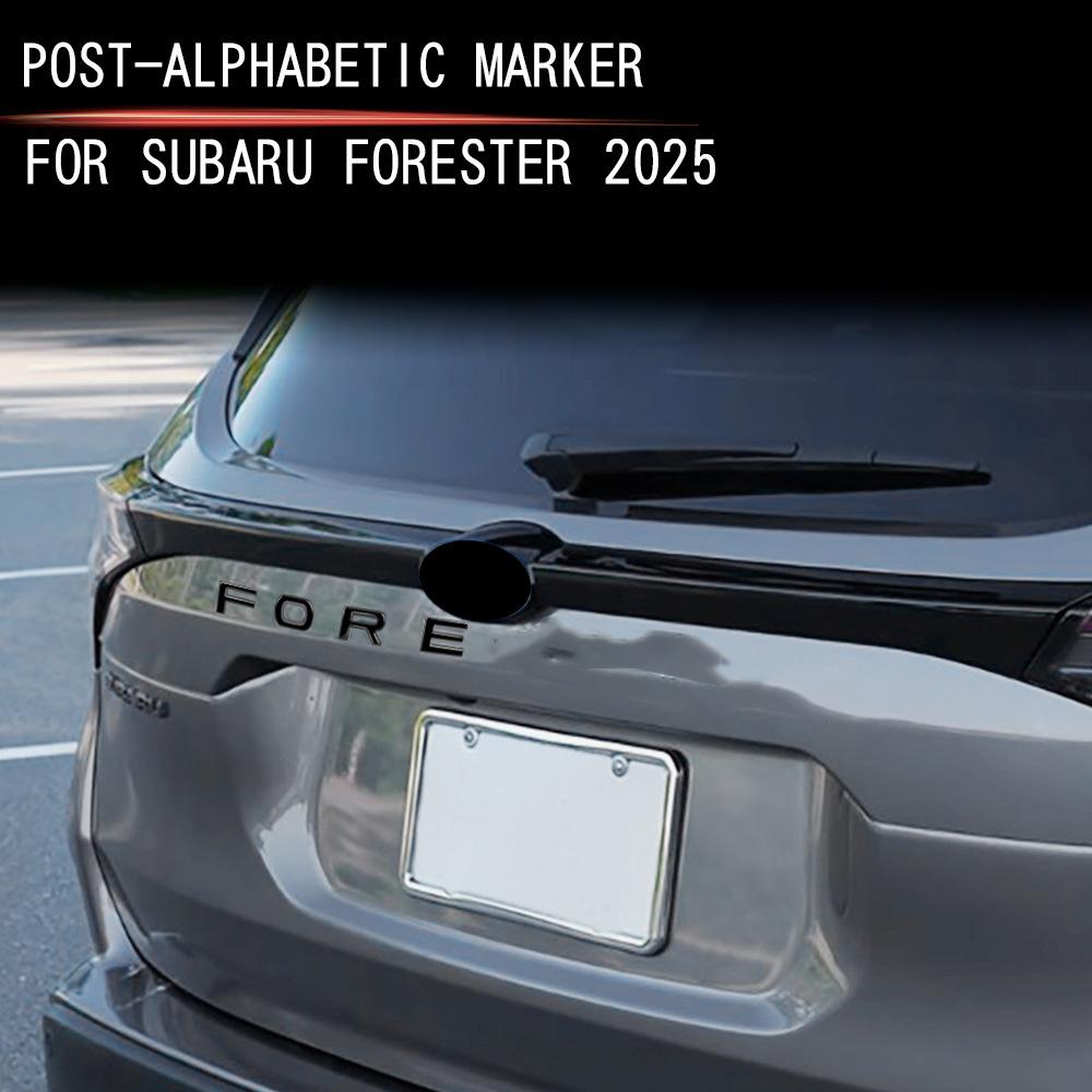cxjva7 Tailgate Insert Letters For Subaru Forester 2024 2025 Badge 3D Raised Emblem Logo Stickers Rear Door Decals Car Accessories 8pcs