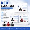 Шипы для шоссейного велосипеда, совместимые с педалями LOOK KEO, 0/4,5/9 градусов плавающего хода, самозапирающиеся шипы для обуви, сменный запирающий чип для LO 6