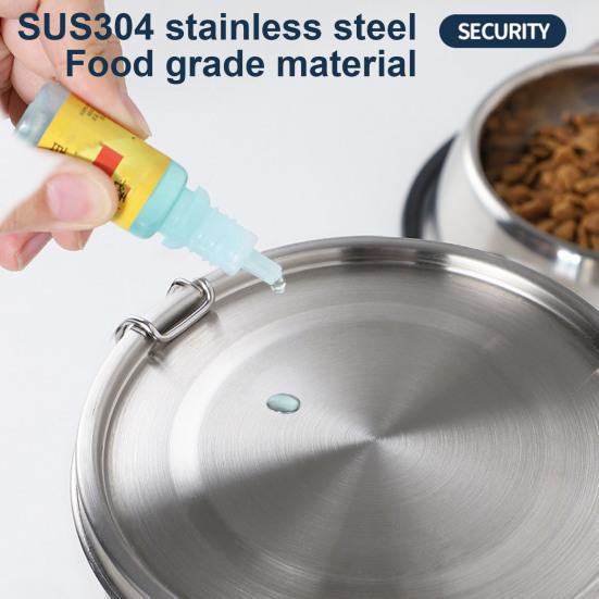 Герметичный контейнер для хранения еды из нержавеющей стали, банка для корма для домашних животных с крышкой для собак