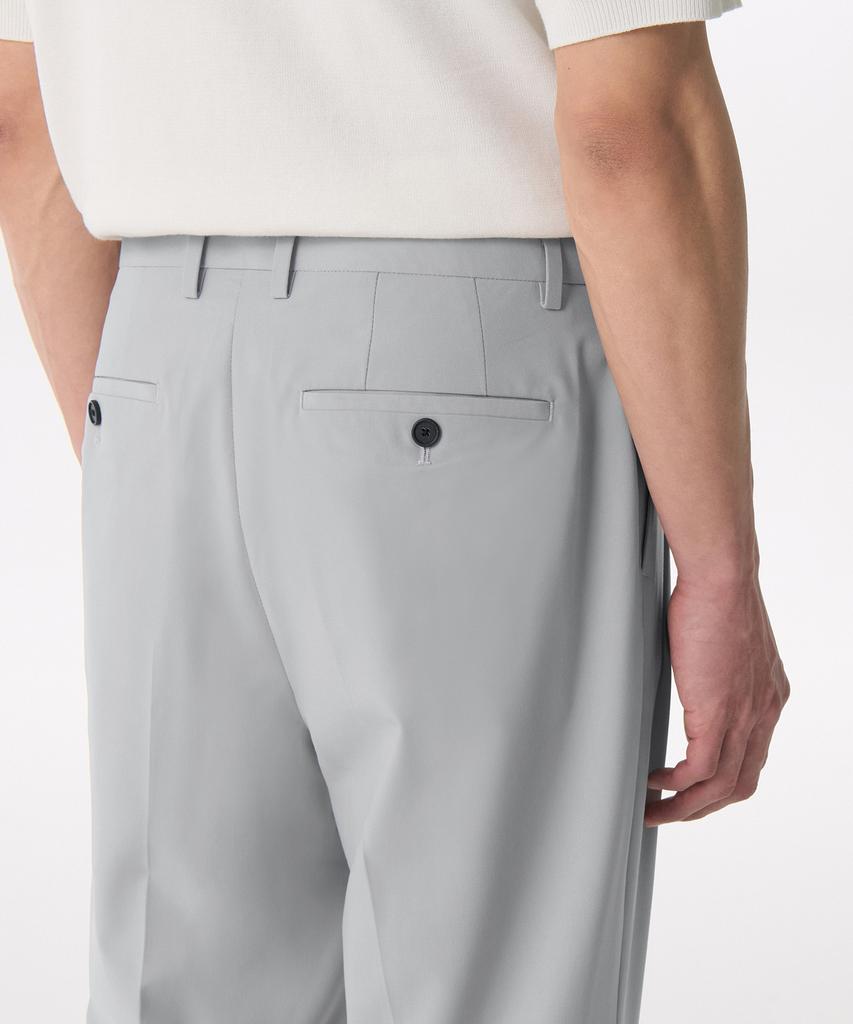 MUSINSA STANDARD [Cooltandard] Real Wide Hidden Banding Slacks [Light Gray]