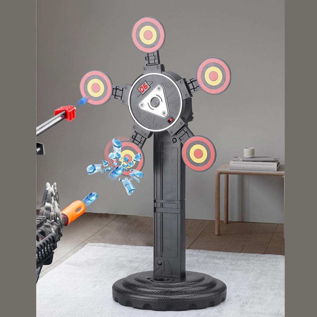 Детская электронная мишень для подсчета очков, игрушка с автоматическим сбросом, звуковым эффектом, вращающаяся на 360 градусов, подвижная мишень для соревнований и тренировок