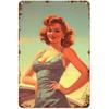 Металлическая жестяная табличка Pin-up Girl для декора гаража, мастерской 20x30 см