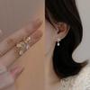 opal butterfly love water drop zircon's silver needle earrings women's niche design high-end temperament stud earrings summer
