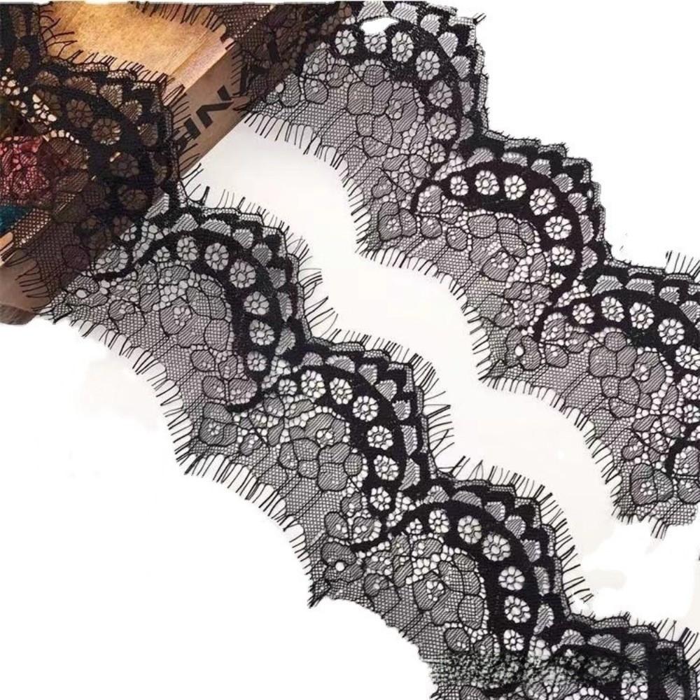 Black White Color Lace Fabric Trim 3 Yards Length Knitted Lace Fabric For DIY Dress