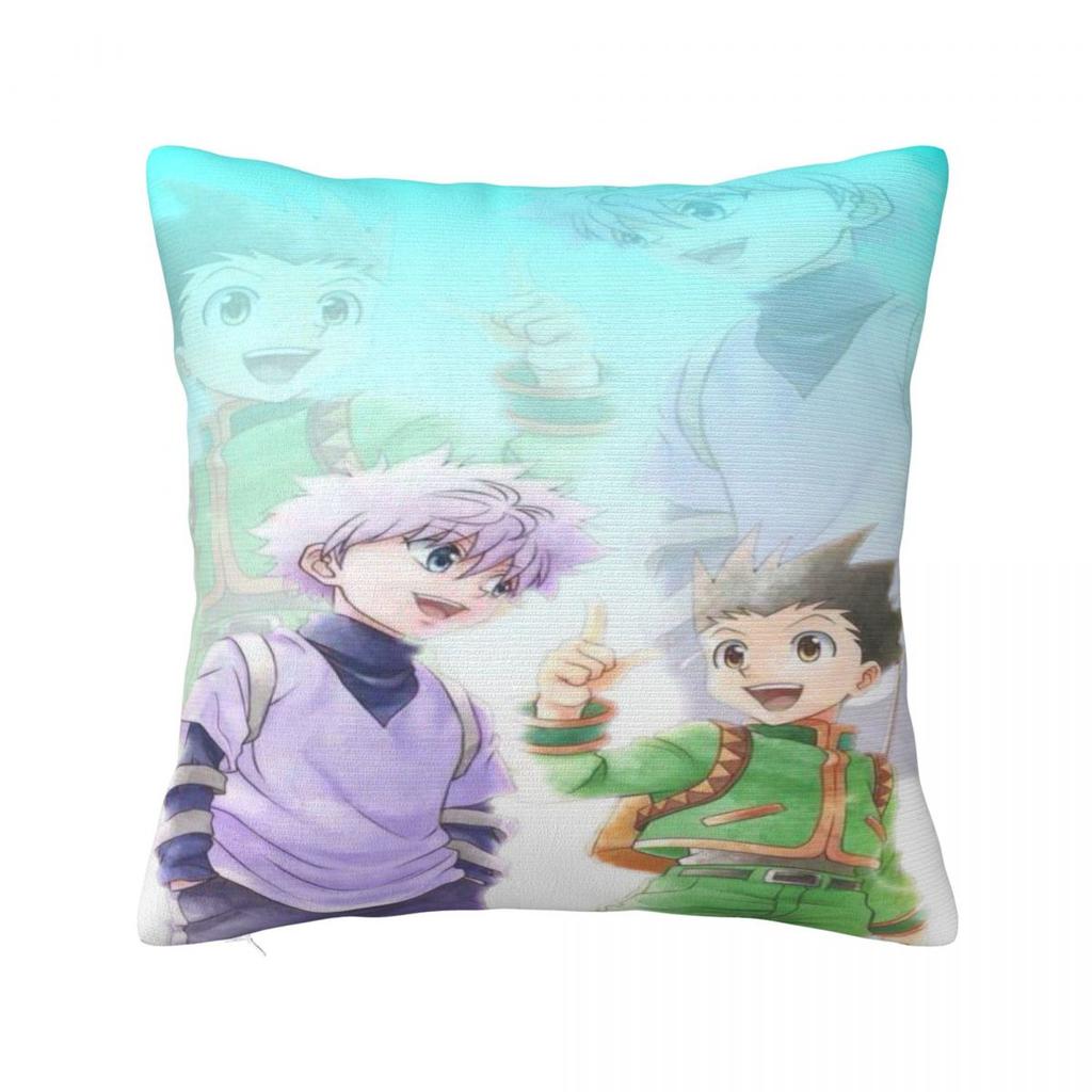 Y2K Bed Hxh Gon And Killua Hunterdecor Pillowcase Stuff Pillow Covers Zippered Multiple Sizes