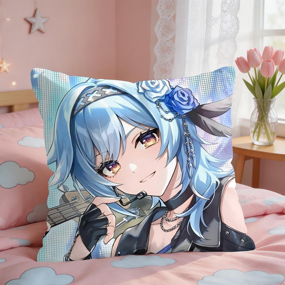 Eula Genshin Game Cushion Cover Short Plush Pillow Case Room Sofa Cushion Covers Home Decor Funda