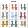 Cartoon Little Bear Silicone Fork and Spoon Set for Children's Eating Training