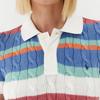 Polo Ralph Lauren Color Block Striped Knit Polo Shirt Women Tops Multicolor 211905926002