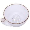 Berry Swirl Colander Self Spinning Berry Washing Bowl with Drain Holes Center Cone for Vegetable Fruit Milky White Gold