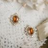 New Palace Art Zircon Earrings for Women, Elegant and Grand, Classical and Fashionable, with A Sense of Design and Decoration