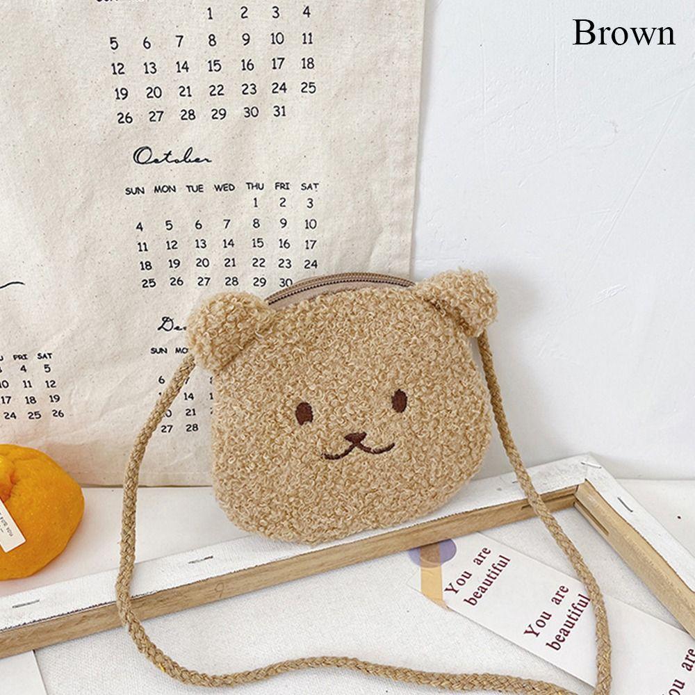 Small Kids Messenger Bag Plush Keys Coin Wallet Leisure Shoulder Bag  Children