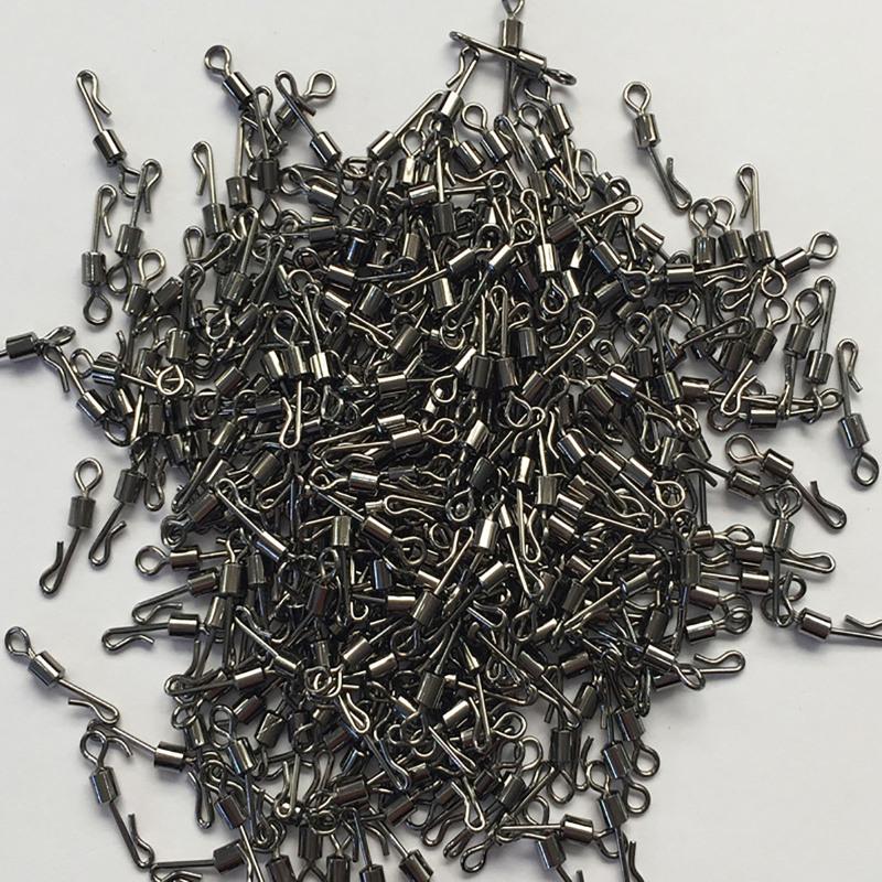 100 шт., разъем для рыбалки, подшипник, вертлюг Q-образный, быстросменные вертлюжки, аксессуары для рыболовных снастей для