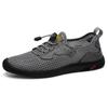 Модная мужская дышащая уличная обувь на плоской подошве, дизайнерская обувь, модная обувь из сетчатой ткани с полым узором, нескользящая, удобная, легкая, с мягкой подошвой