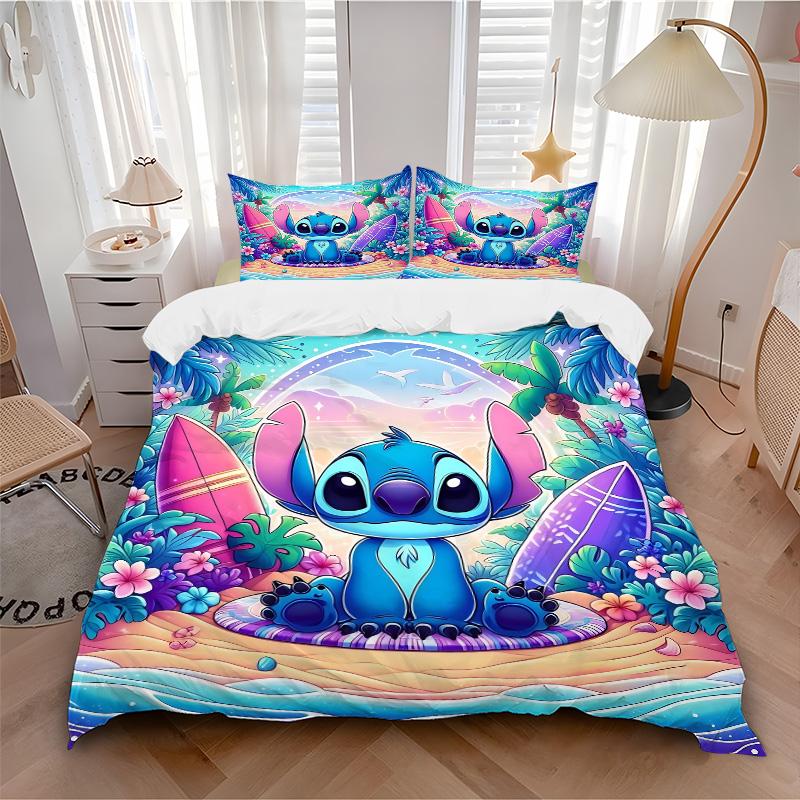 Lilo Stitch Paradise Print 3Pcs Bedding Setduvet Cover With 2 Bedropillowcase Home Birthday Gift