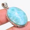Natural Republic Larimar Gemstone 925 Solid Sterling Silver Pendant 1.75" P4U19