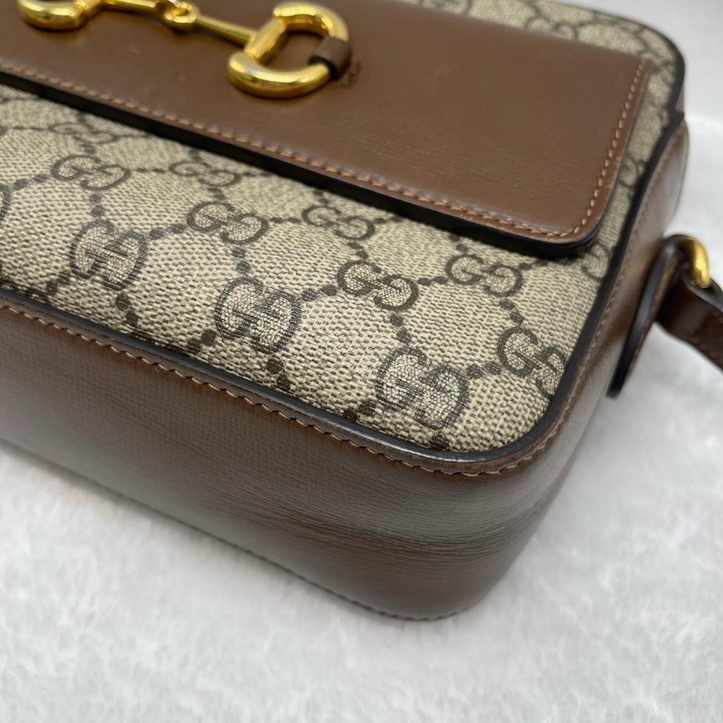 [Pre-Owned] Gucci Horsebit 1955 Small Shoulder Bag 'Beige/Ebony' - Very Good #1U5QXEV