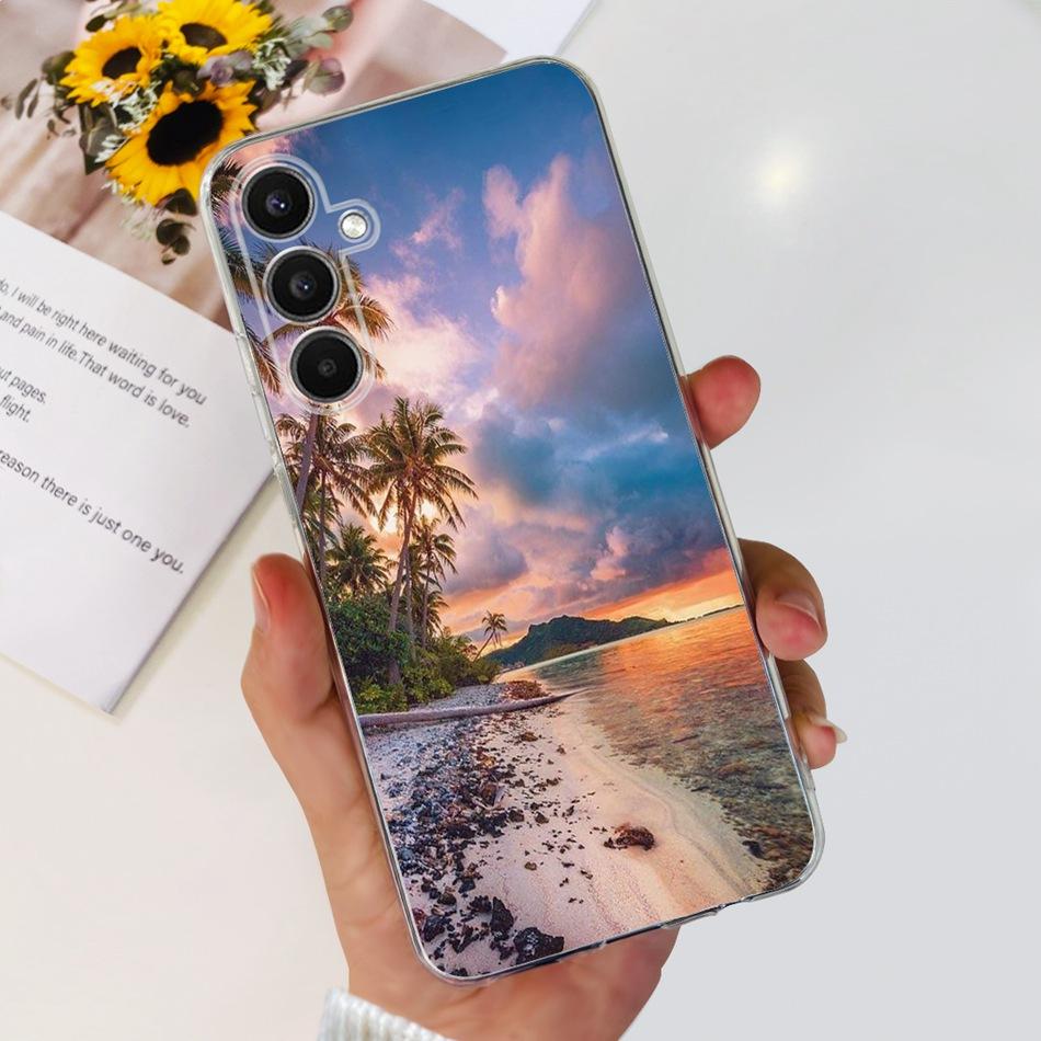 For Samsung Galaxy A24 SM-A245F Phone Case Stylish Cat Painted Soft Silicone TPU Cover For Samsung A24 A34 A54 A346B SM-A546B