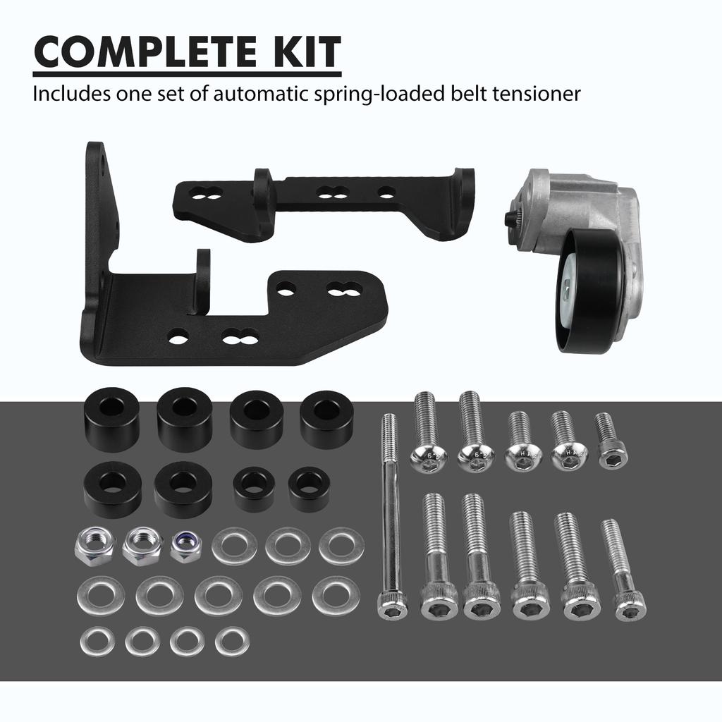 BEVINSEE Passenger Side Low Mount AC Bracket for Sanden SD7B10 (7176) Compressor, for LS Truck/SUV Engine 1999-2013