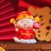 Blessing Mini God of Wealth Figurine Resin Lucky New Year Statue  Home Office Accessories
