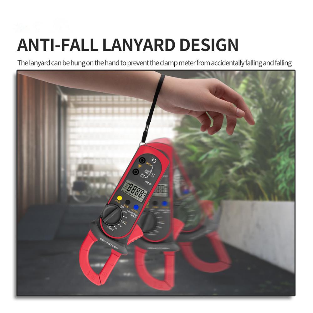 Ручной ЖК-цифровой токоизмерительные клещи Мультиметр AC DC Вольт Ампер Ом Емкость Тестер ABS