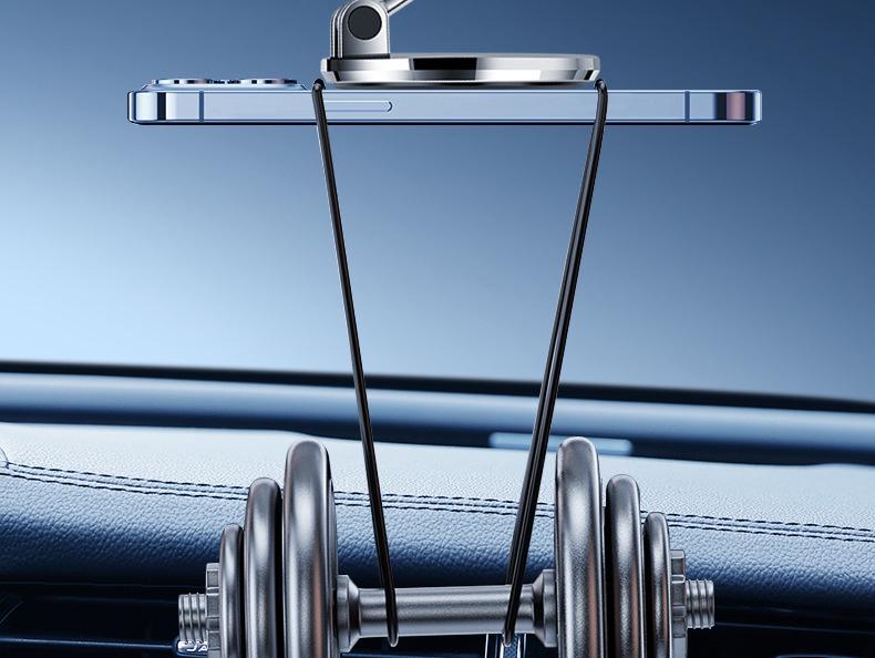 Metal Dual-Folding Dashboard Car Navigation Phone Holder