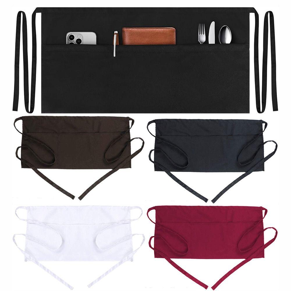 Unisex Waist Apron Polyester Waiter Half Waist Apron New Half Apron Hairdresser