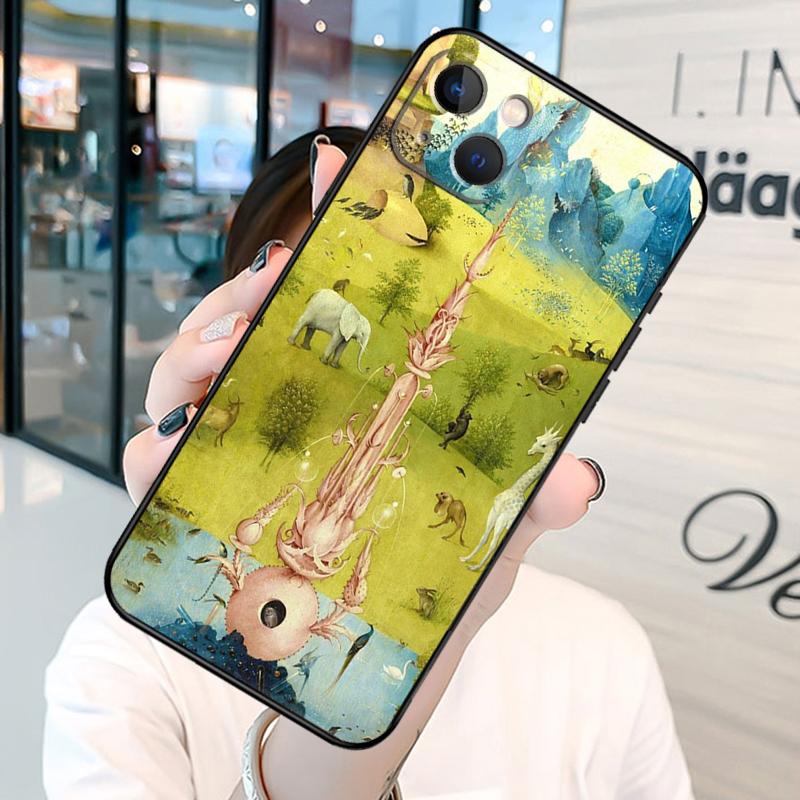 Hieronymus Bosch Art Painting Bumper Phone Case For iPhone 11 12 13 14 15 16 Pro X XR XS Max Plus Back Cover