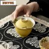 Hand-painted Osmanthus Gaiwan Ancient Tea Tureen Household Tea Bowl With Lid Kit Tea Making Cover Bowl Tea Items Supplies Craft