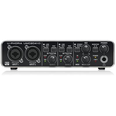 2 входа 4 выхода USB аудио интерфейс UMC204HD U-PHORIA