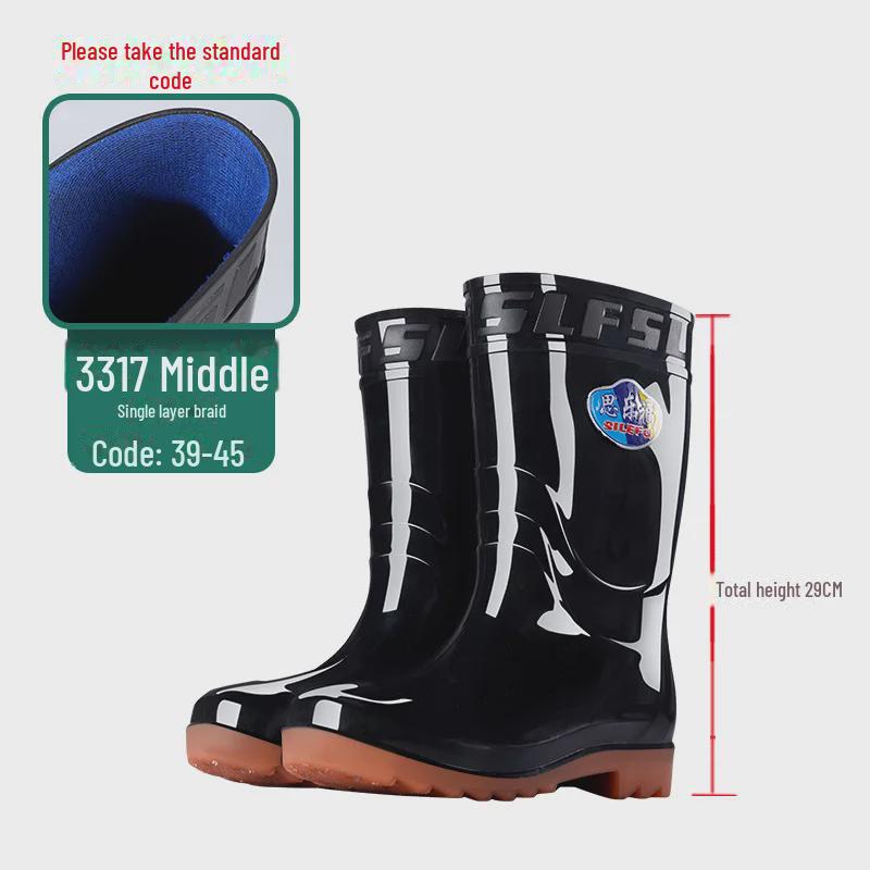 Men's 2025 Waterproof High-Top Non-Slip Fishing Boots with Thickened Velvet Lining