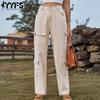 Women's Fashion Denim Casual Solid Color Print Trousers Pants & Capris