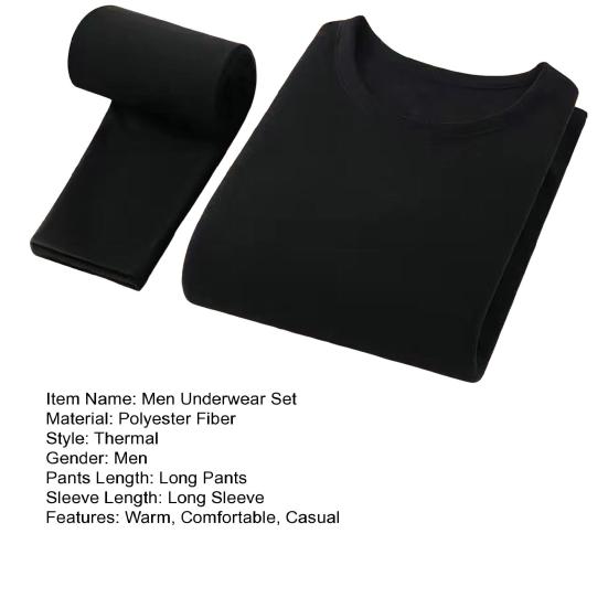Thermal Underwear for Men Fleece Lined Base Layer Set Winter Warm Long Johns Top And Bottom Set for Cold Weather