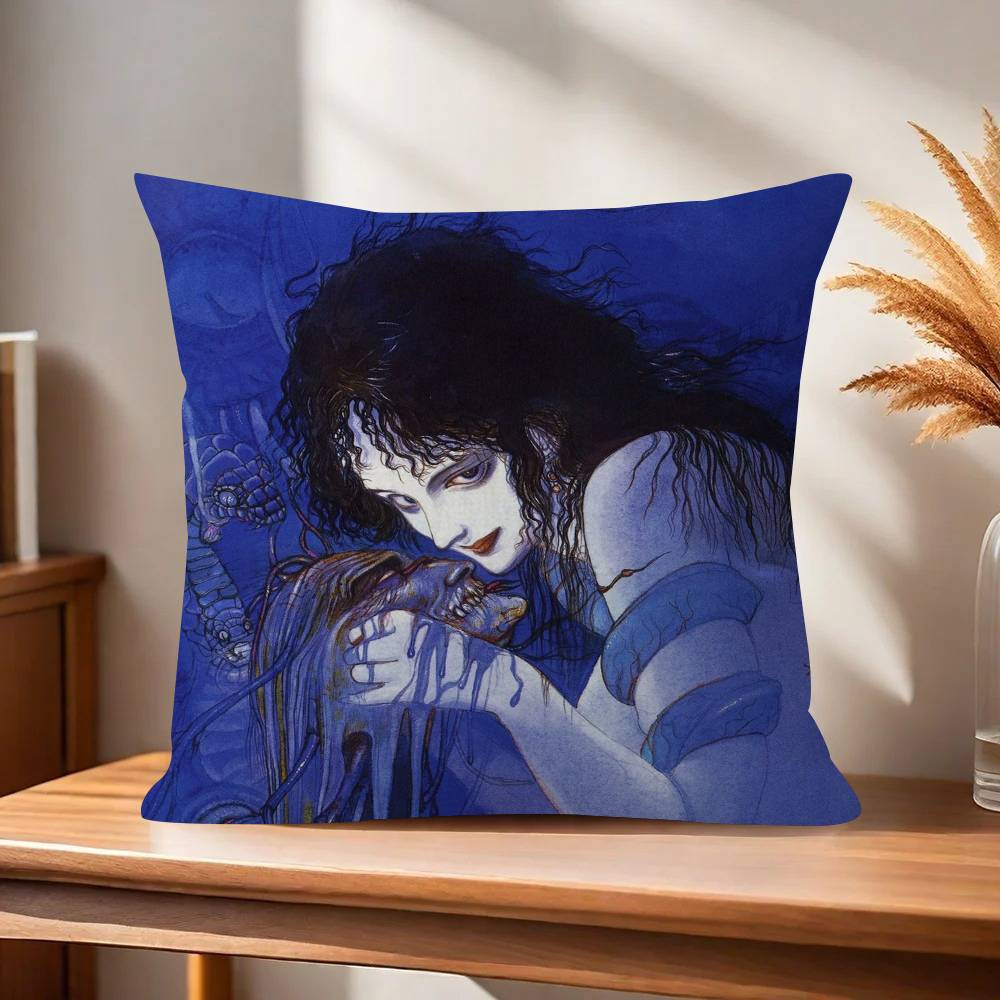Painting YYoshitaka Amano Art Pillow Gift Home Office Decoration Bedroom Sofa Car Cushion Cover case x