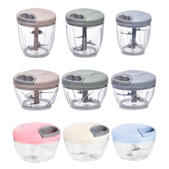 500/900 мл мешалка для чеснока, ручной кухонный комбайн, измельчитель овощей, ручная веревка, резак для лука для овощей, фруктов, орехов, трав, легко очищаемый кухонный инструмент