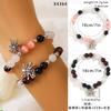 Halloween New Skull Pumpkin Bracelet Set, Witch Spider Mixed Color Beaded Kunjuan Hand