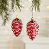 2PCS Santa Clause Xmas Ornament Ball Plastic Xmas Baubles Christmas Tree Ornament  Scene Making