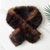 Soft Texture Winter Faux Fur Scarf Skin Friendly Cross Fluffy Collar  Holiday Gifting