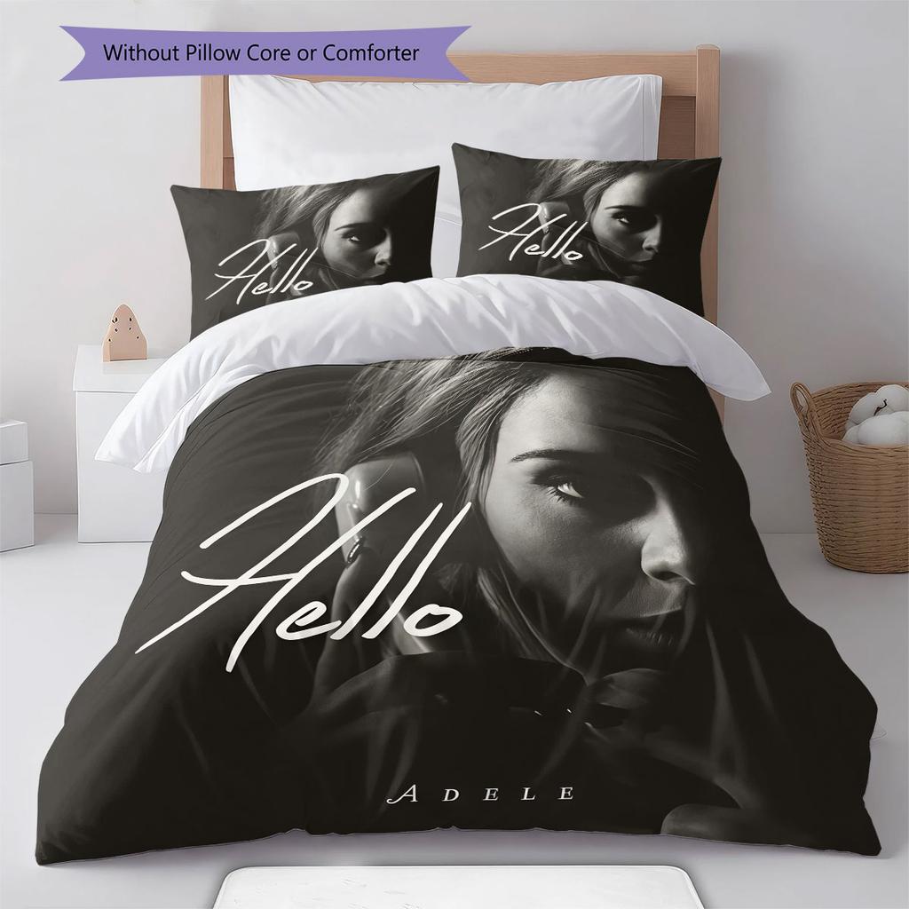 Adele Bedding Quilt Set Quilt Cover Pillowcase Home Decoration Birthday Gift (1 * duvet cover + 2 * pillowcase, without core)