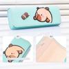 PU Leather Printing Glasses Case Printed Eyeglasses Holder Capibara PU Glasses Box  Outdoor
