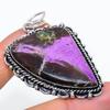 Natural Purpurite Gemstone 925 Sterling Silver Jewelry Pendant 2.44" V8s91