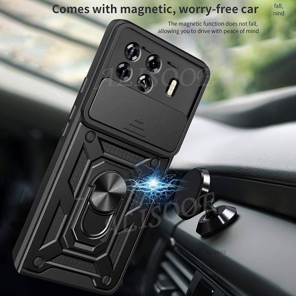 Armor Funda для Tecno Spark 20C 20 Pro Plus 10 10C 4G Case Slide Camera Protection Ring Stand Cover для Tecno Spark 20 Pro+ Capa