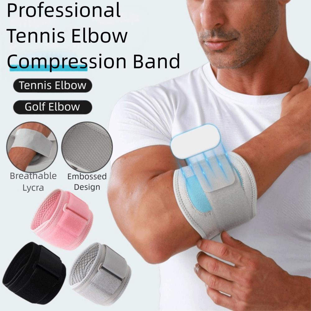 1Piece Elbow Brace with EVA Pad Support for Forearm,Tennis Elbow Brace Adjustable Elbows Strap Pressure Band for Weightlifting